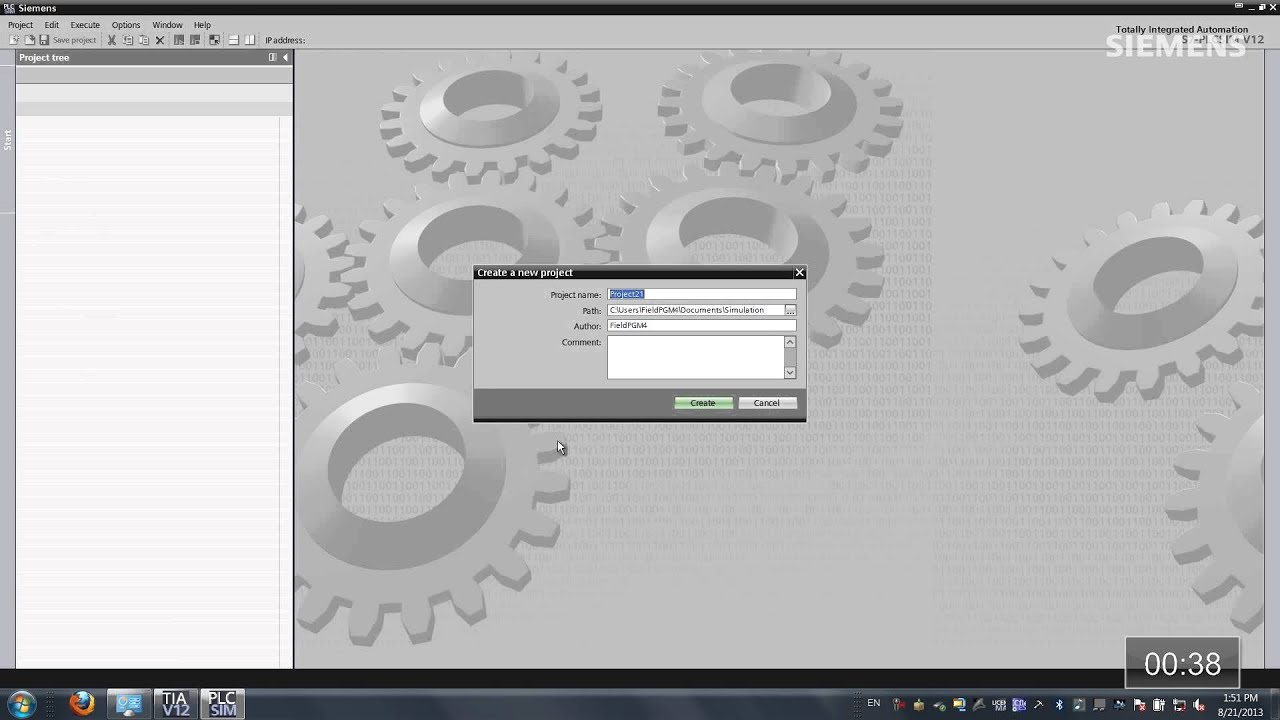 Simulation: AT 1 - SIMATIC S7-1500 & HMI Comfort Panel
