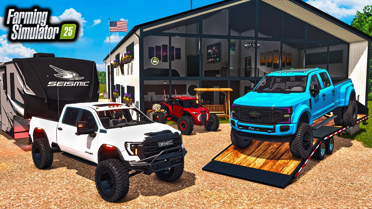 BUILDING $2,999,999 BARNDOMINIUM! (LIFTED TRUCKS & RZR) | FS25