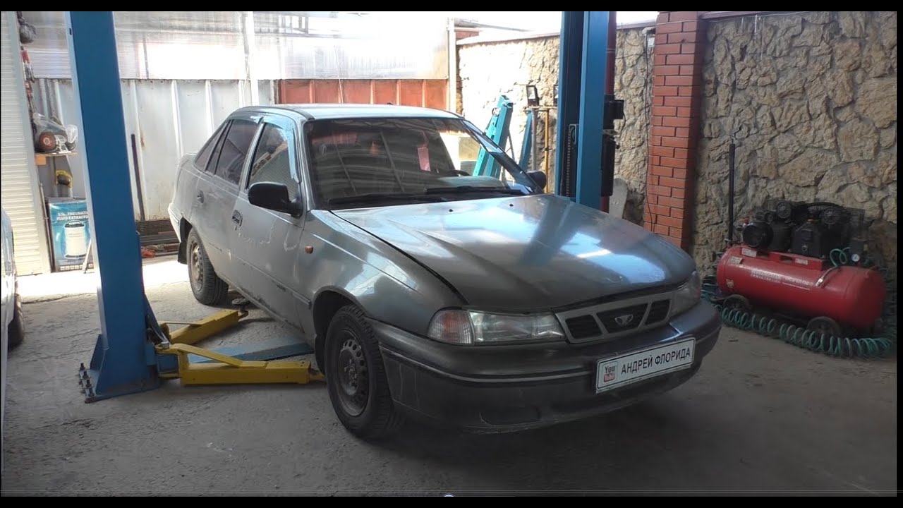 Замена картриджа передней стойки и подшипника ступицы  на Daewoo Nexia 1,5 Дэу Нексия 2003 1часть