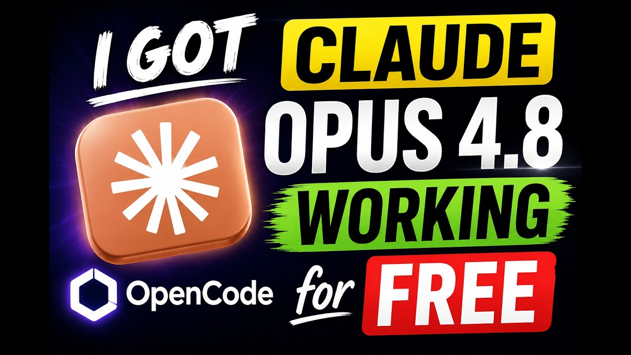 I Got Claude Opus 4.8 Working for FREE in OpenCode