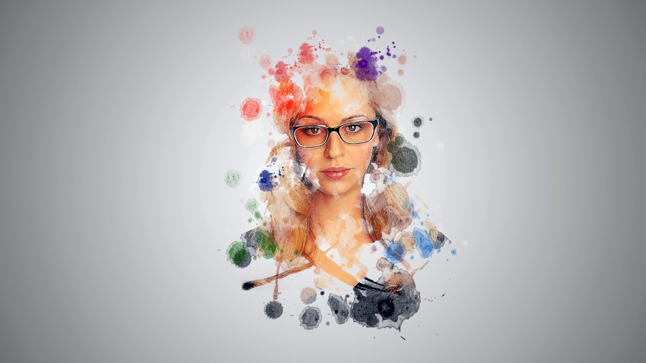 Photoshop cc Tutorial: Water Color Portrait (Brush)