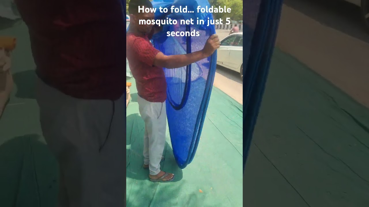 how to fold foldable mosquito net in just 5 seconds