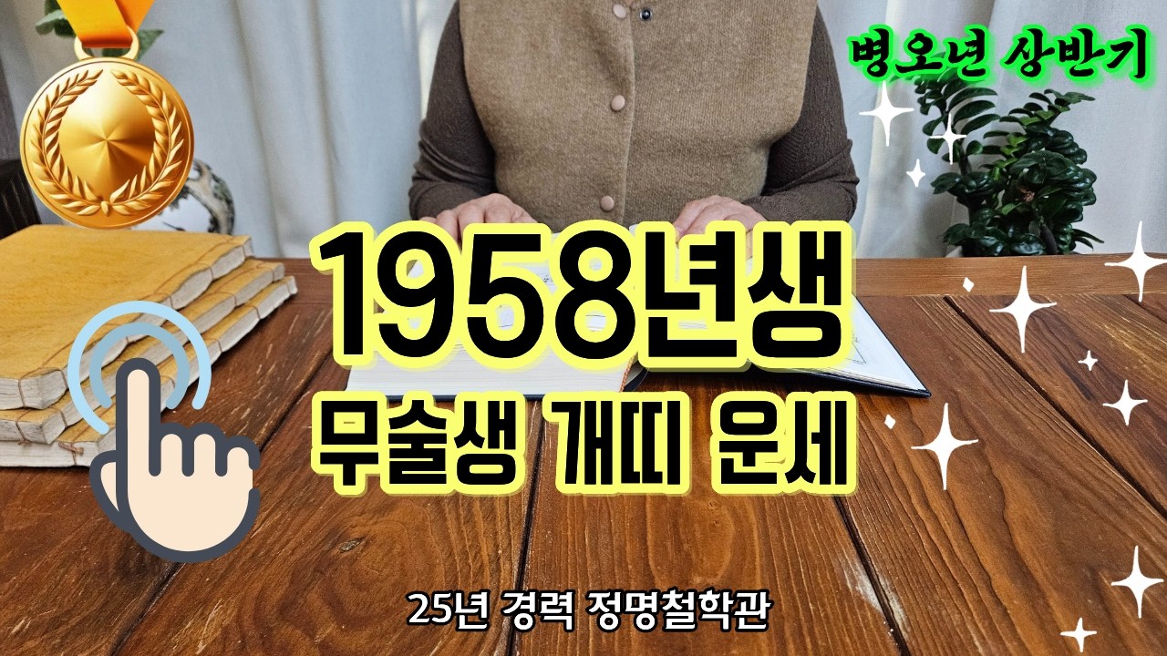 58년생 개띠 2026년 병오년 상반기 운세🎉무술생 드디어 하늘이 도와주십니다 천을귀인 말년복있는띠🙏말년복 좋은 사주 개띠운세 개띠 운세 1958년생 말년운 금전운
