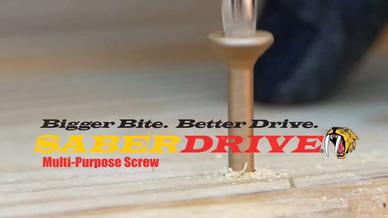 Saberdrive Screws - Bigger Bite!  Better Drive!