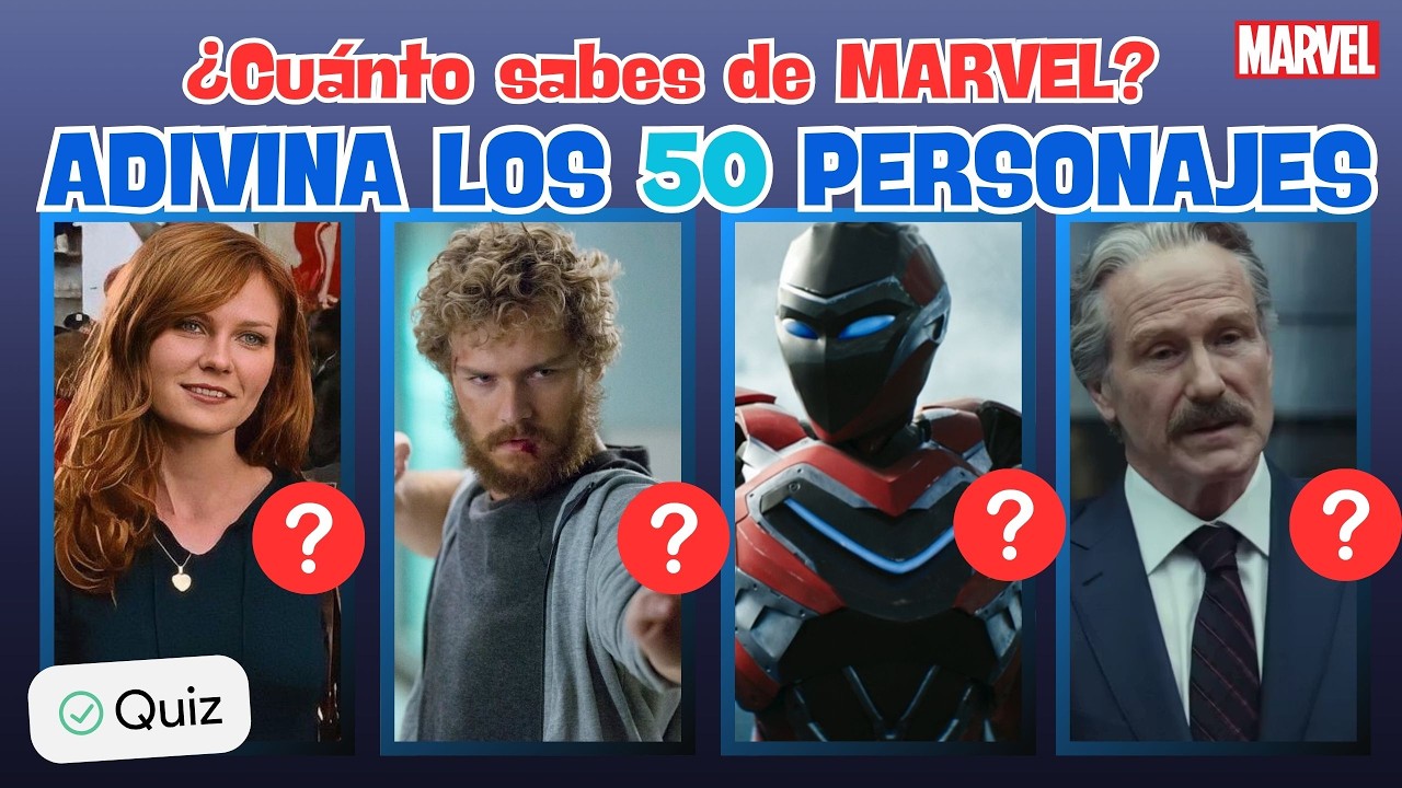 ¿CUANTO SABES de MARVEL? Adivina los 50 personajes! I MARVEL QUIZ nivel EXPERTO