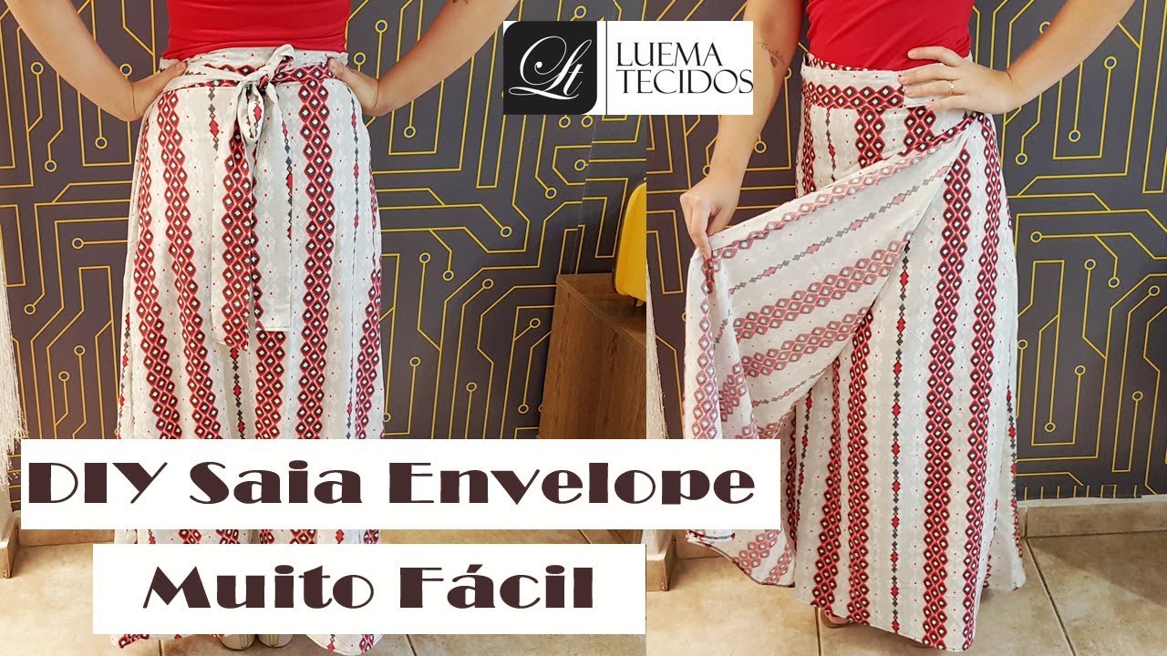 DIY - Saia Envelope muito rápido - Curso de Corte e Costura - Passo a Passo