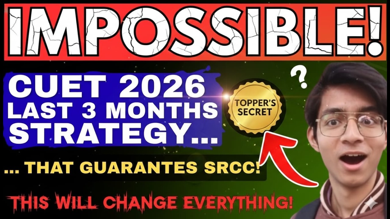 CUET 2026 DROPPERS STRATEGY 🎯 | LAST 2 MONTHS LEFT | How to get into SRCC? #srcc Piyush Gaur 