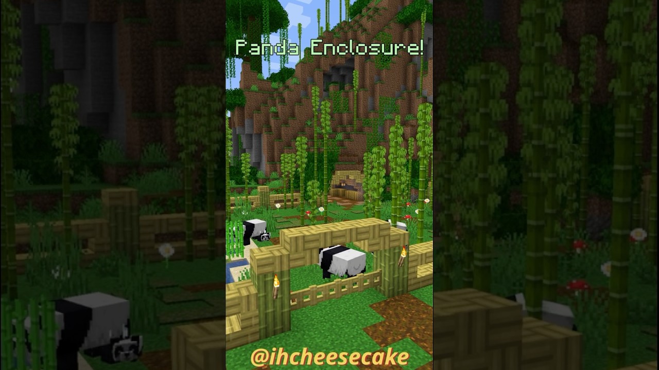 Minecraft Panda Enclosure! #minecraft #minecrafttutorial #panda #minecraftbuild #minecraftpanda