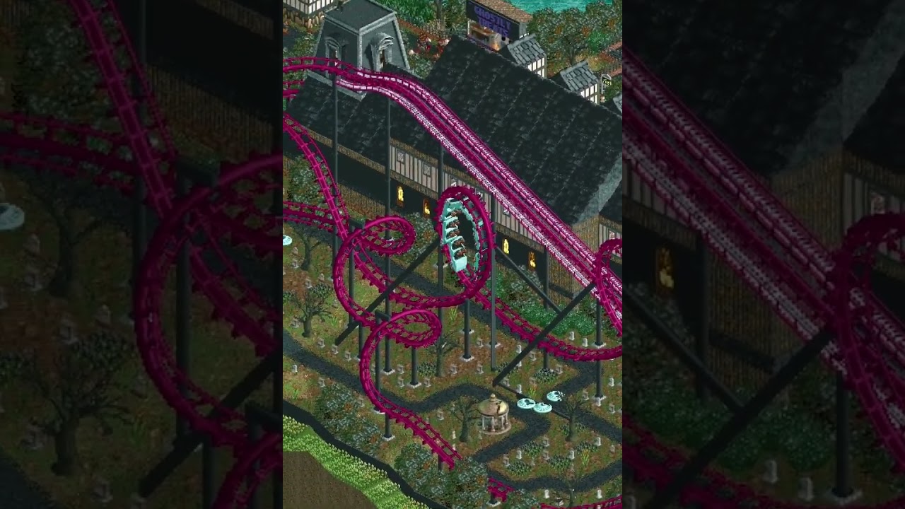 OpenRCT2 Rollercoaster that travels through the layout in reverse!