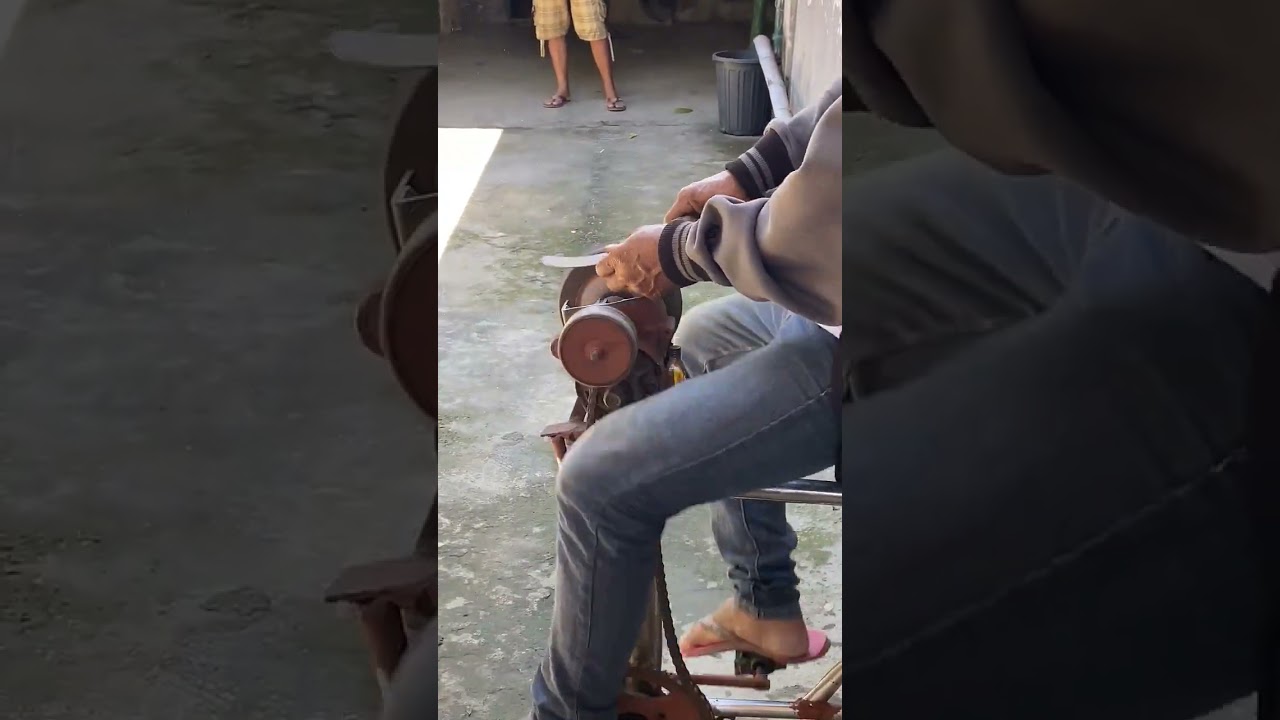 amazing invention from scrap bike.. old man do this for living. #respect