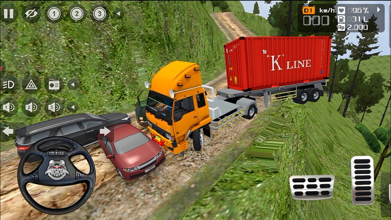 99% WILL FAIL THIS TURN! 😱 Heavy Container Loaded Truck Driving | BUSSID
