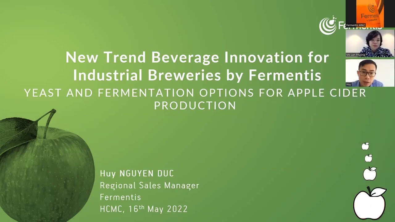 Fermentis Academy webinar: Yeast and fermentation options for apple cider production
