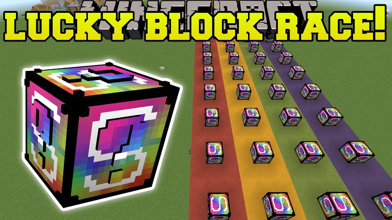 Minecraft: HORRIBLE NETHER LUCKY BLOCK RACE - Мод Lucky Block - Мини-игра с модами