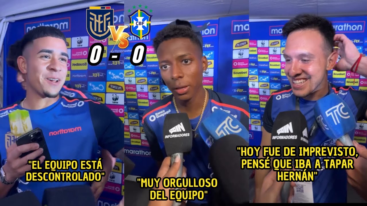 Jugadores de la selección de Ecuador se pronuncian sobre el empate ante Brasil