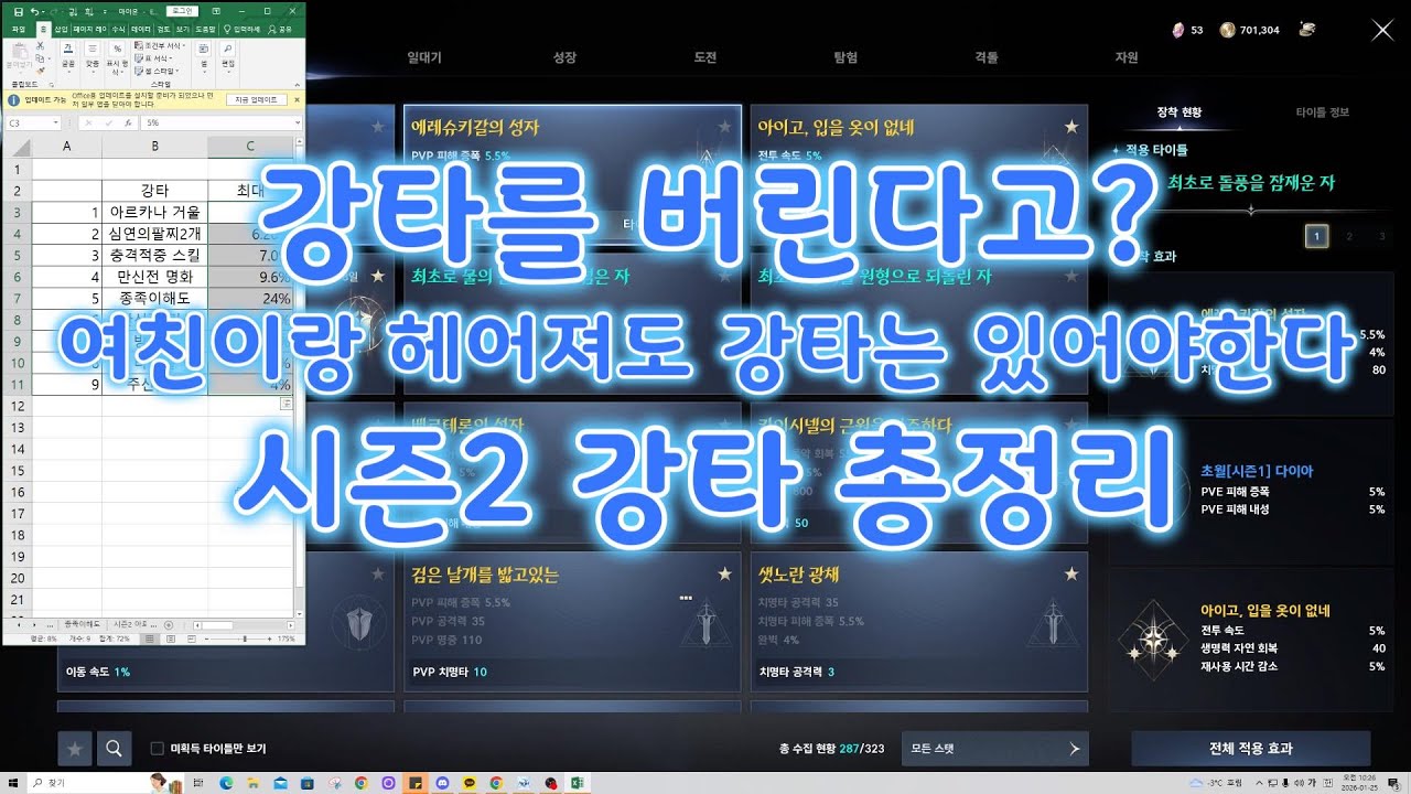 [아이온2]시즌2 강타를 버린다고? 여친이랑 헤어져도 절대버릴수없는 강타 총정리가이드#AION2#강타