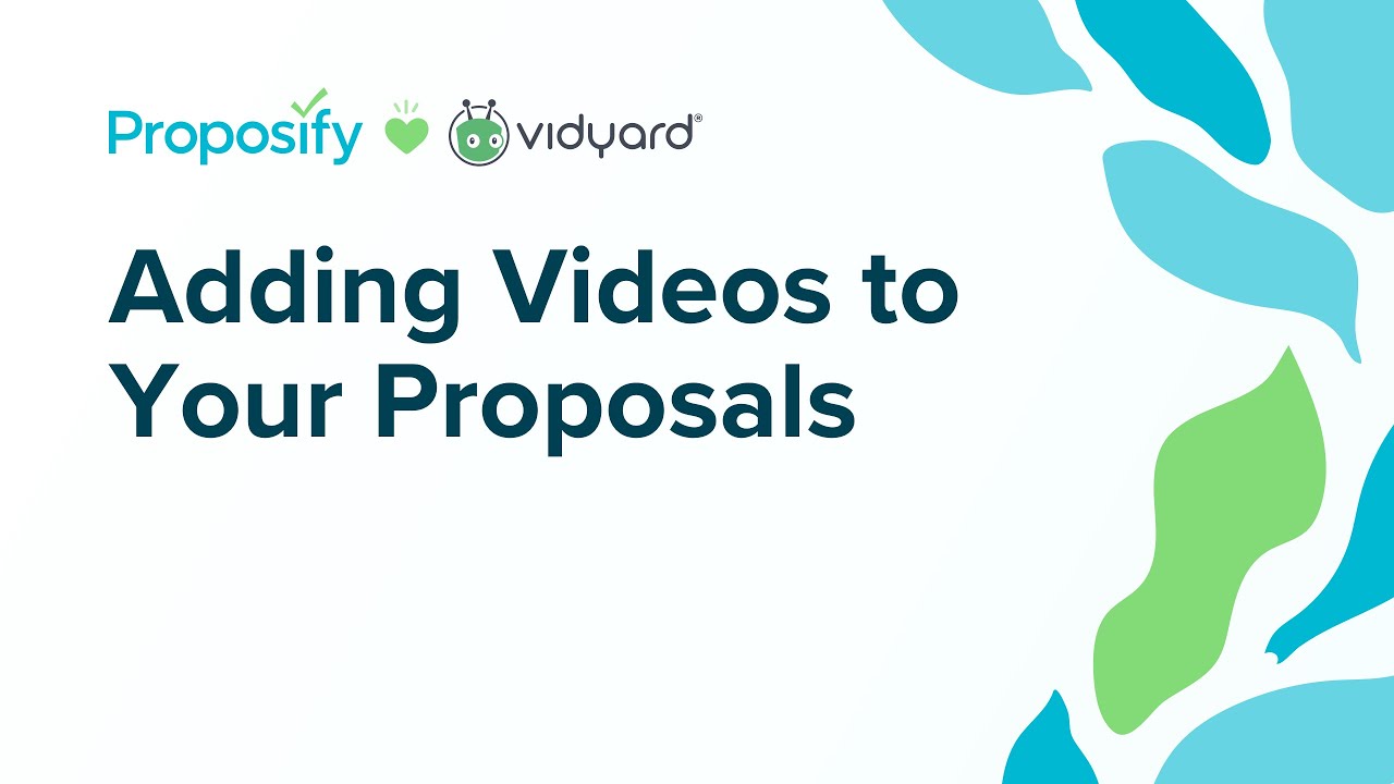 Adding Vidyard videos in Proposify