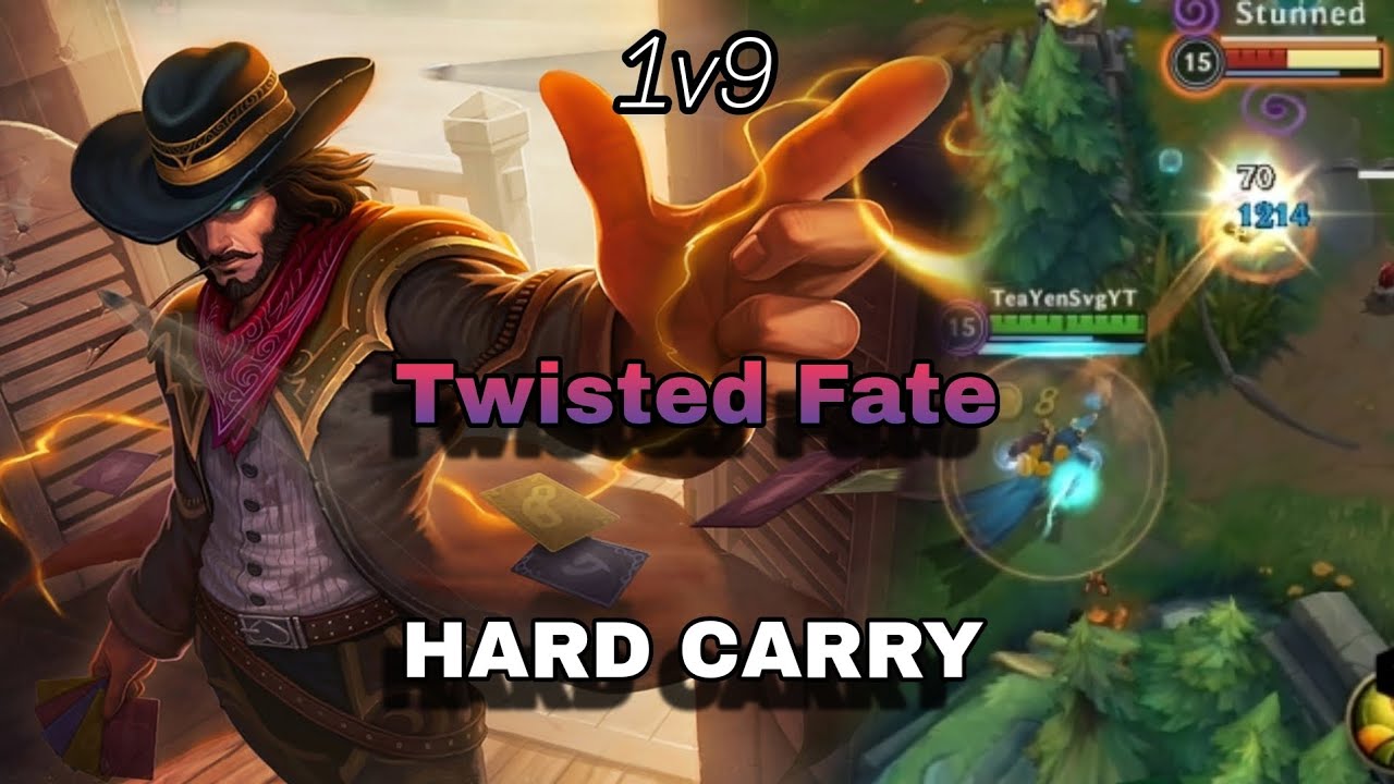 Twisted Fate 1v9 While Getting Camped! IS HE OP!? FIRST TIME ON TWISTED FATE AND STILL CARRY!!