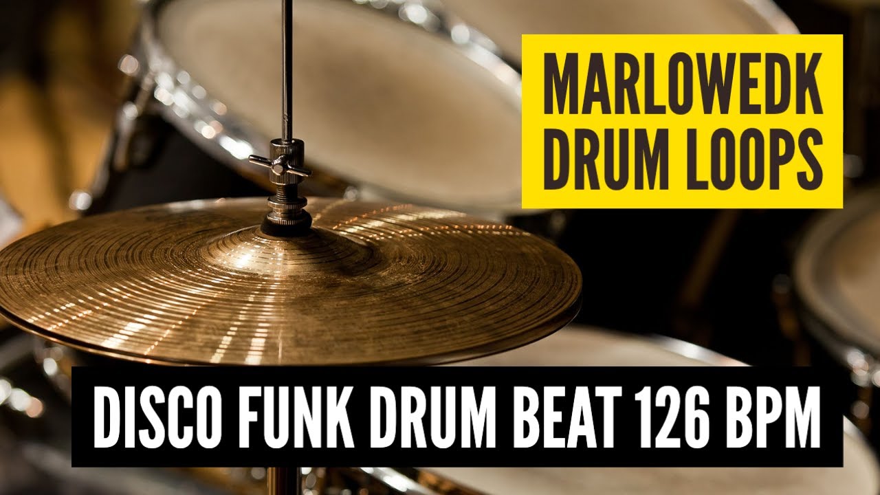 Disco Funk 4/4 Drum Beat 126 bpm for practice