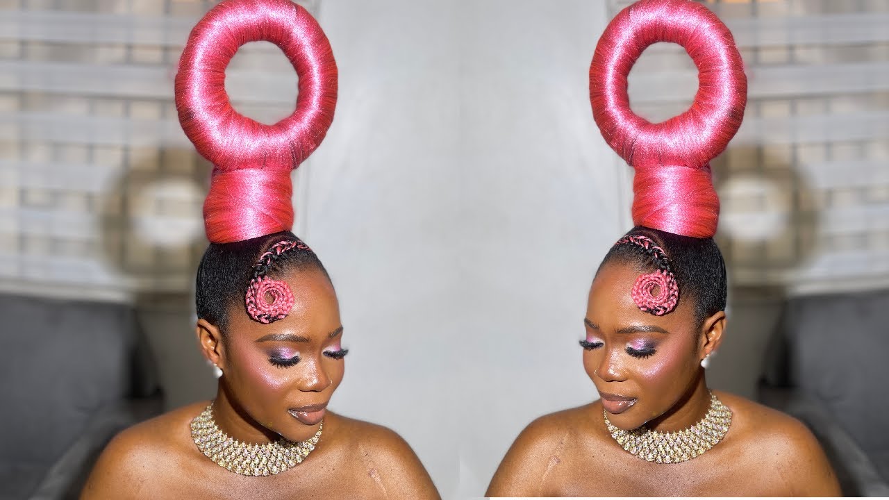 Bold Pink Loop Hairstyle Tutorial