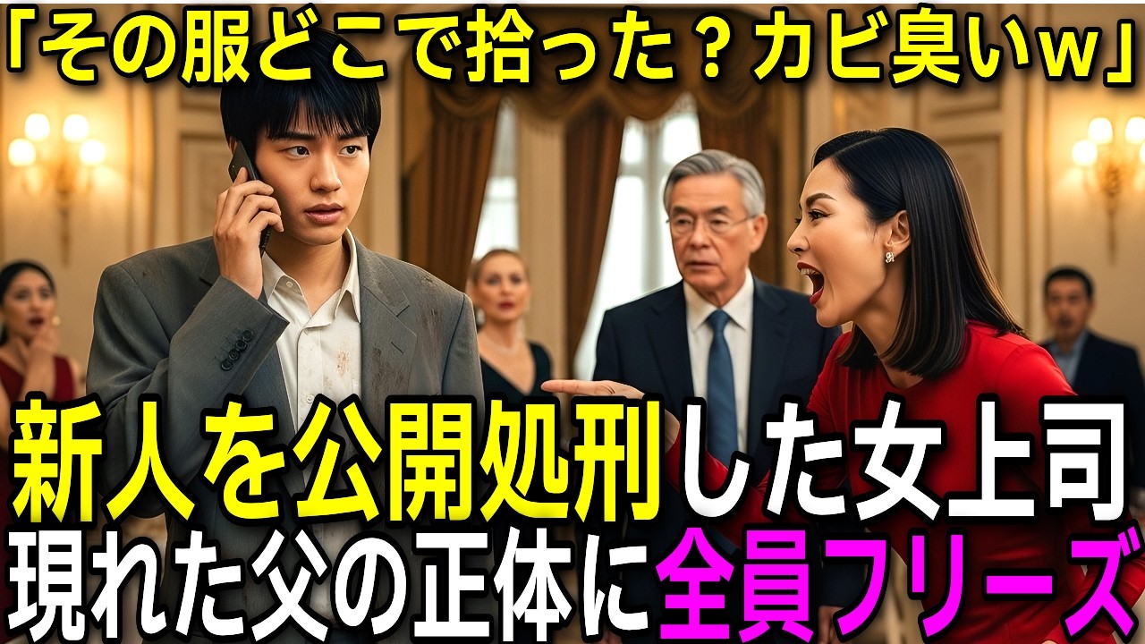 【スカッと】「親もどうせ貧乏w」歓迎会で部下を見下す女上司。「お父さん、この新人いびり見てた？」→直後、会場が凍りつく…