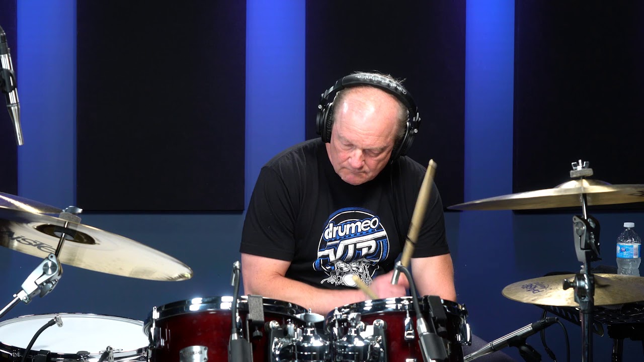 Drumeo VIP Week Studio session to a play along Latin number