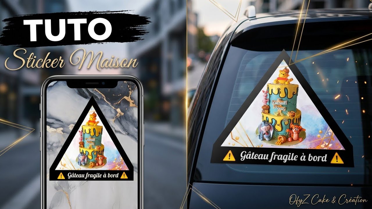 🚗✨ Sticker pour voiture :🖨️ Comment créer son propre sticker maison – Simple, rapide & créatif ! 🎨⚠️