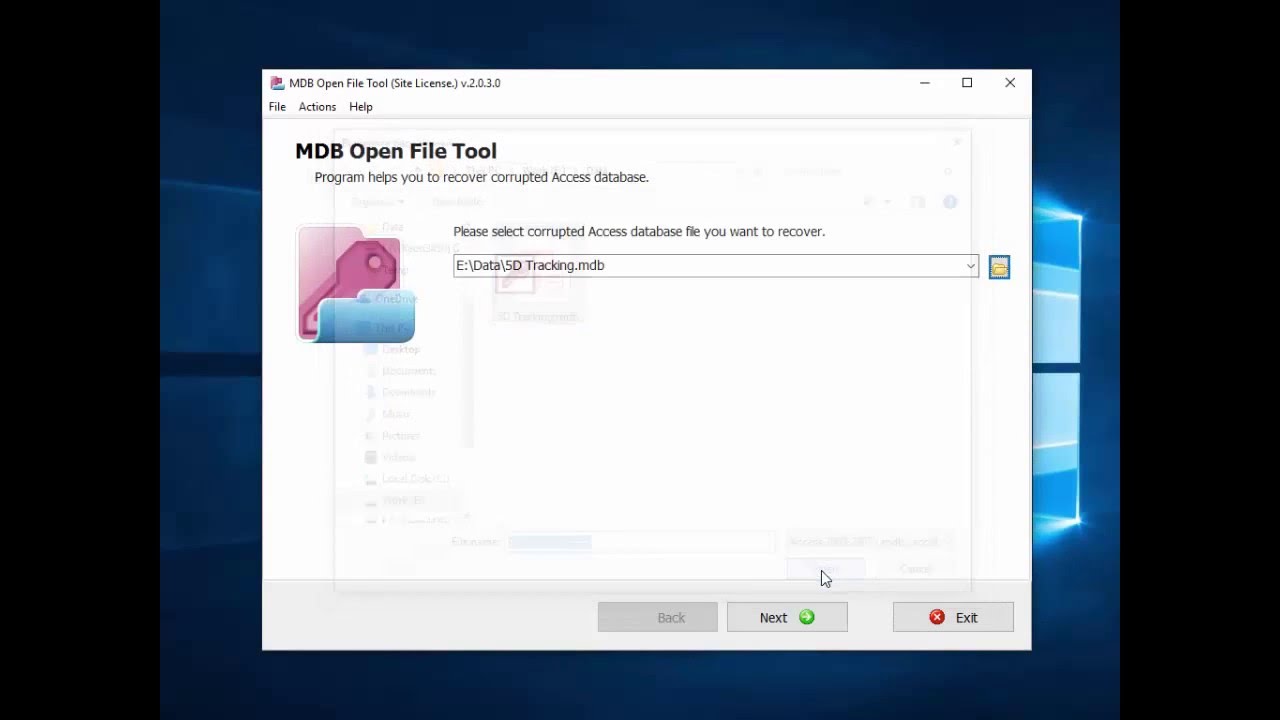 MDB Open File Tool Manual