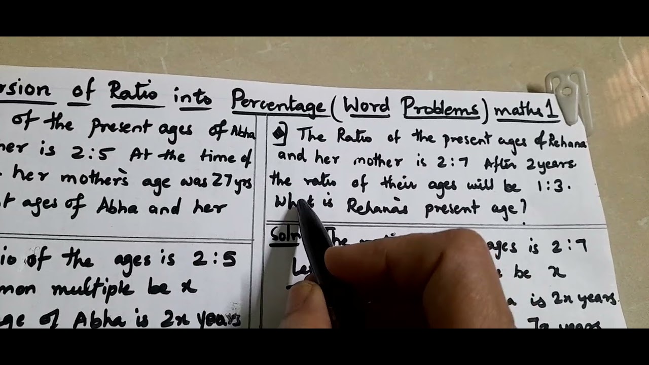 Conversion of ratio into percentage( word problems) Class 9 maths -1 #maths#education #mathsride