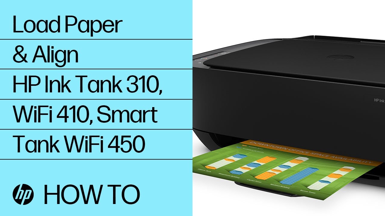 Load Paper, Print Alignment Page HP Ink Tank 310, 410 and 450 Series | HP Support