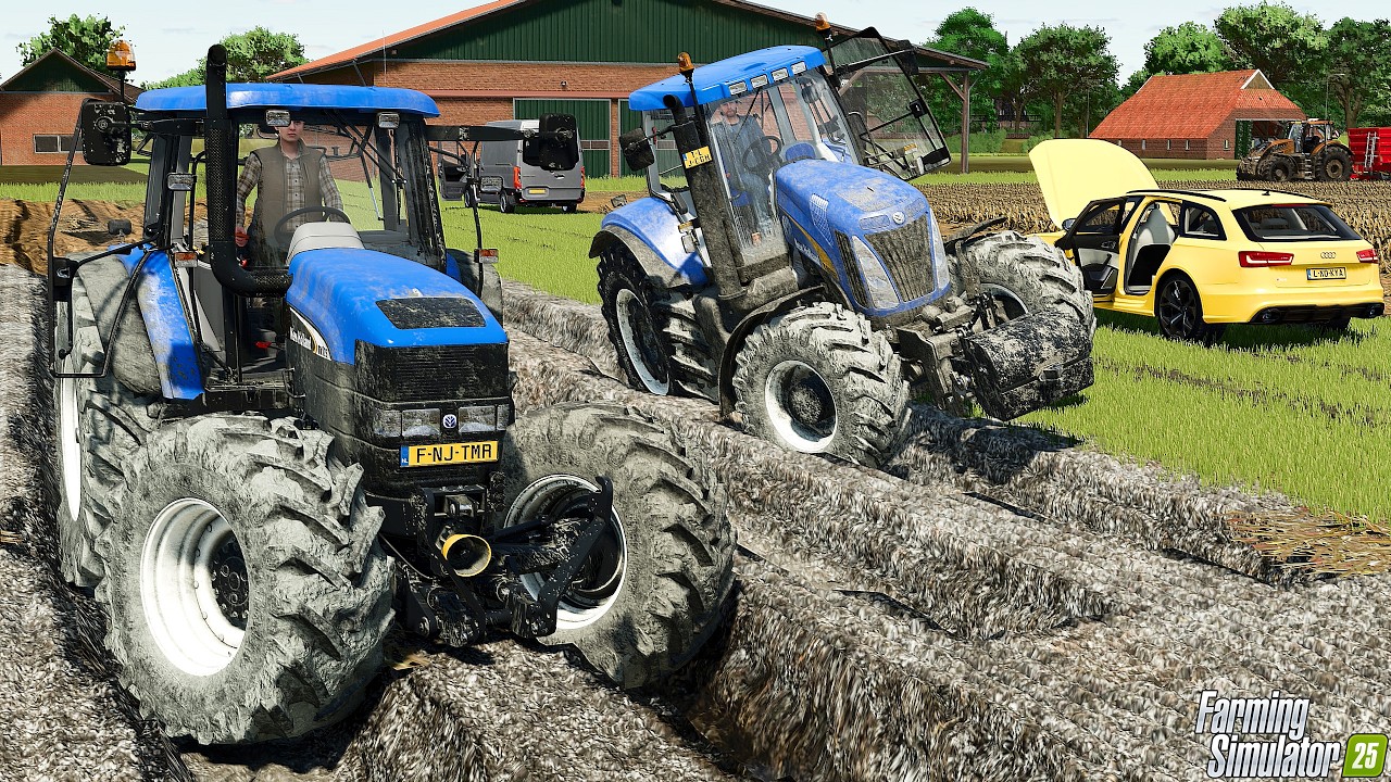 Busy Farm Day! Feeding Calves & Preparing Fields for Lime│Klein Friesland│FS 25