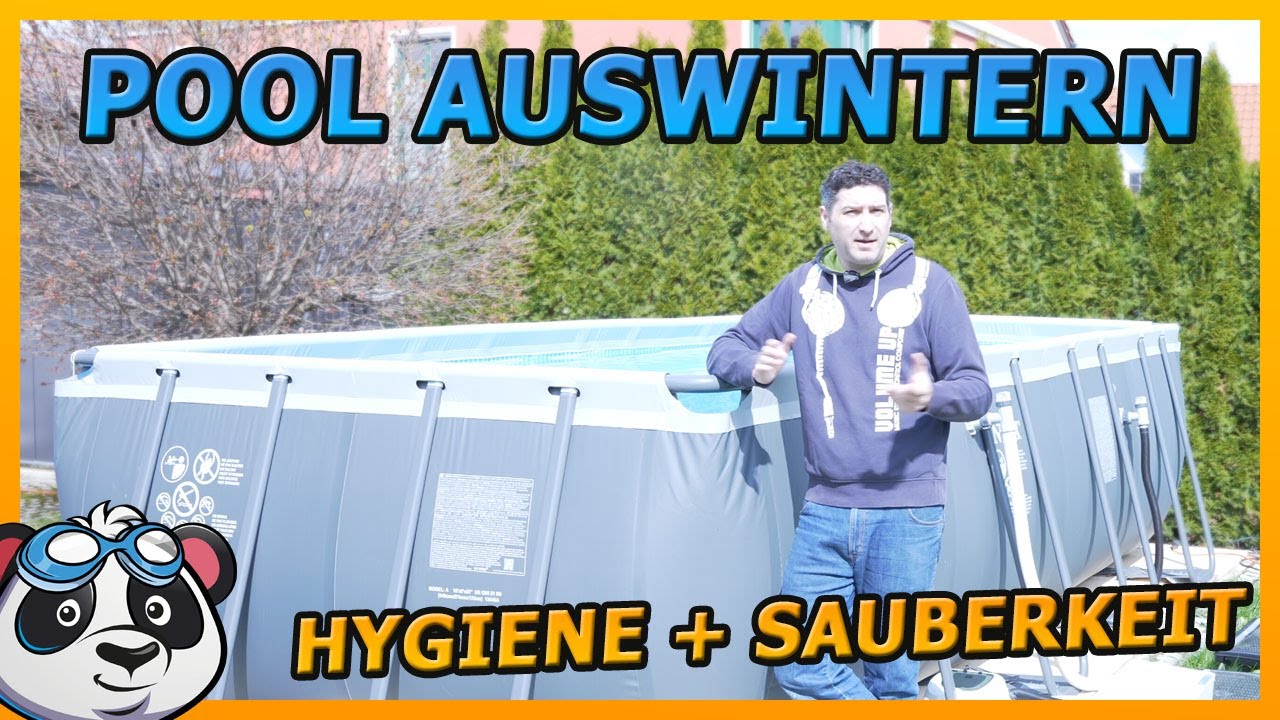 Pool auswintern und reinigen + Filtersand aufbereiten