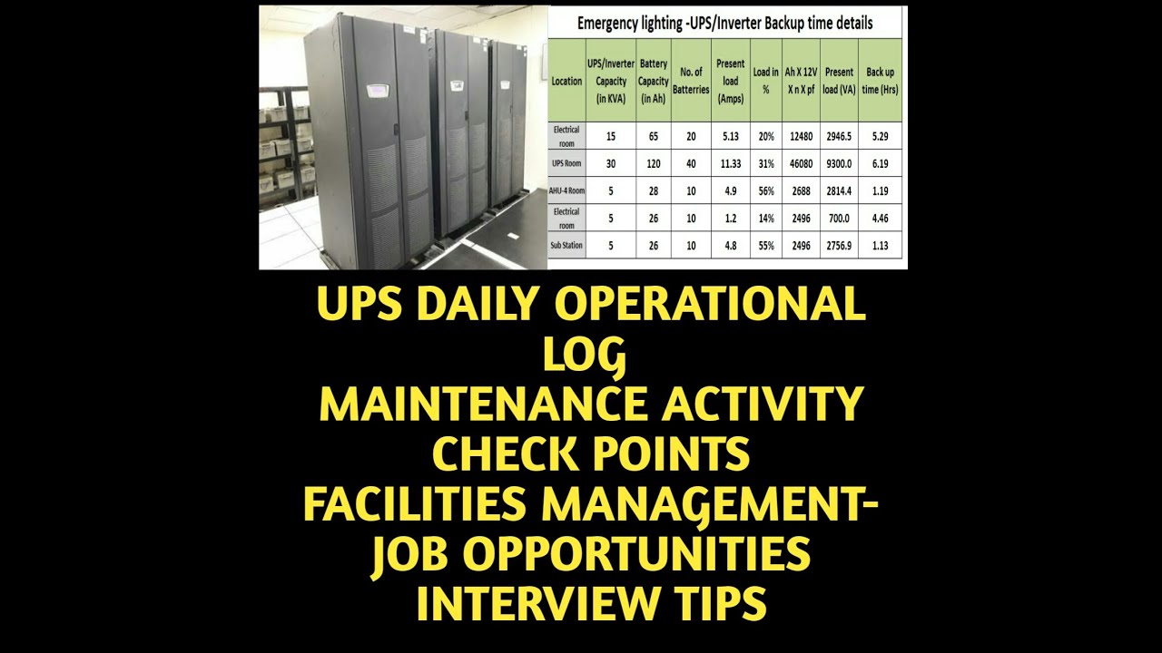UPS daily operational check points | Important Interview questions & Answers #tamil
