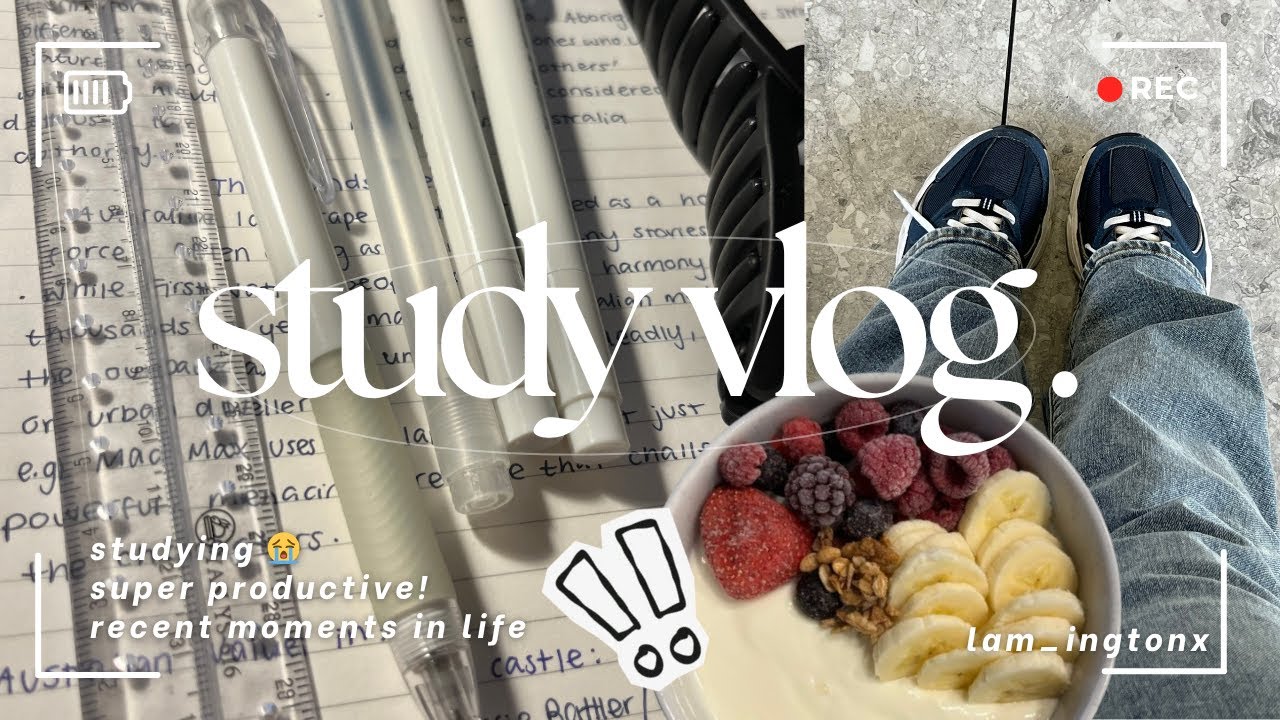 study vlog 💤 | exam season, studying, what i eat, recent moments in life, some retail therapy