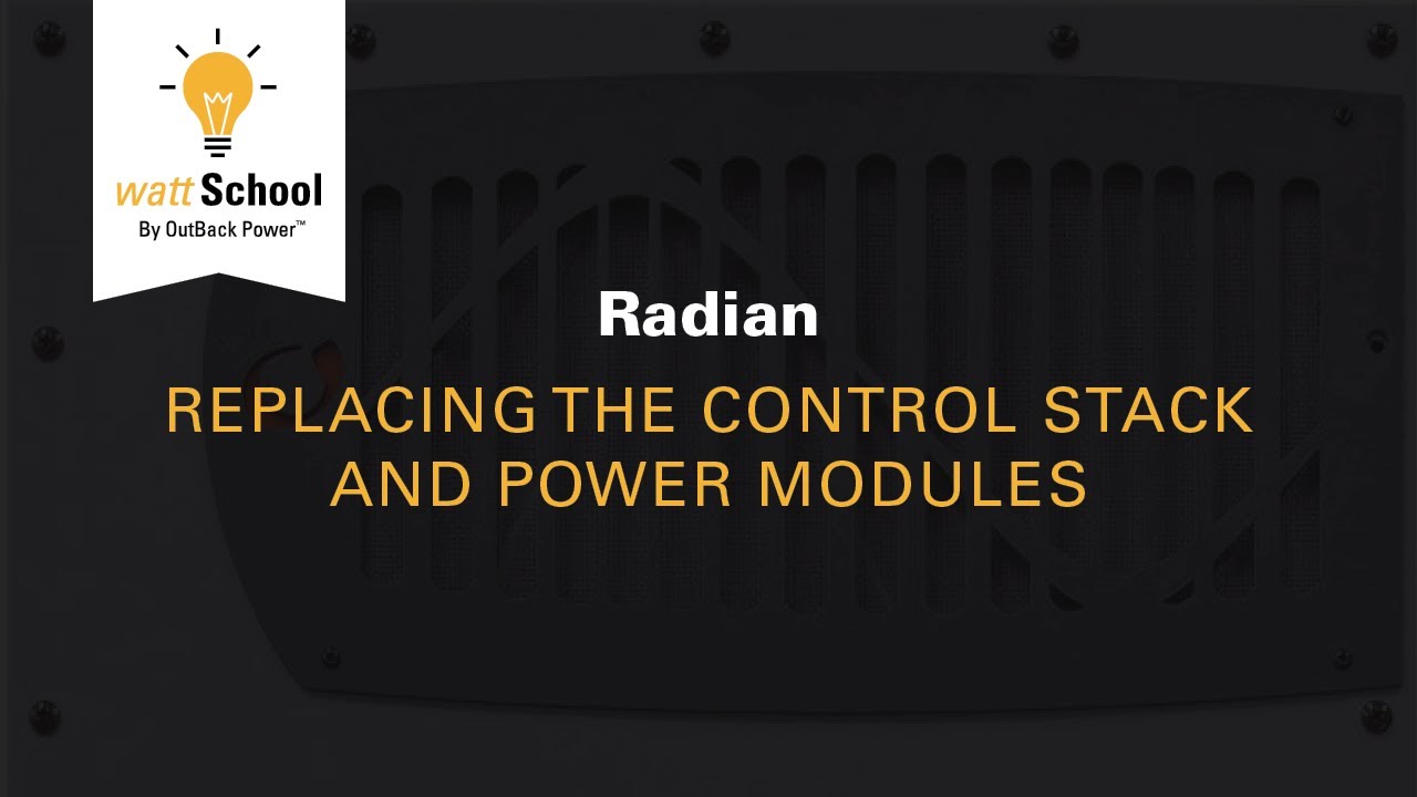 Radian: Replacing The Control Stack and Power Modules