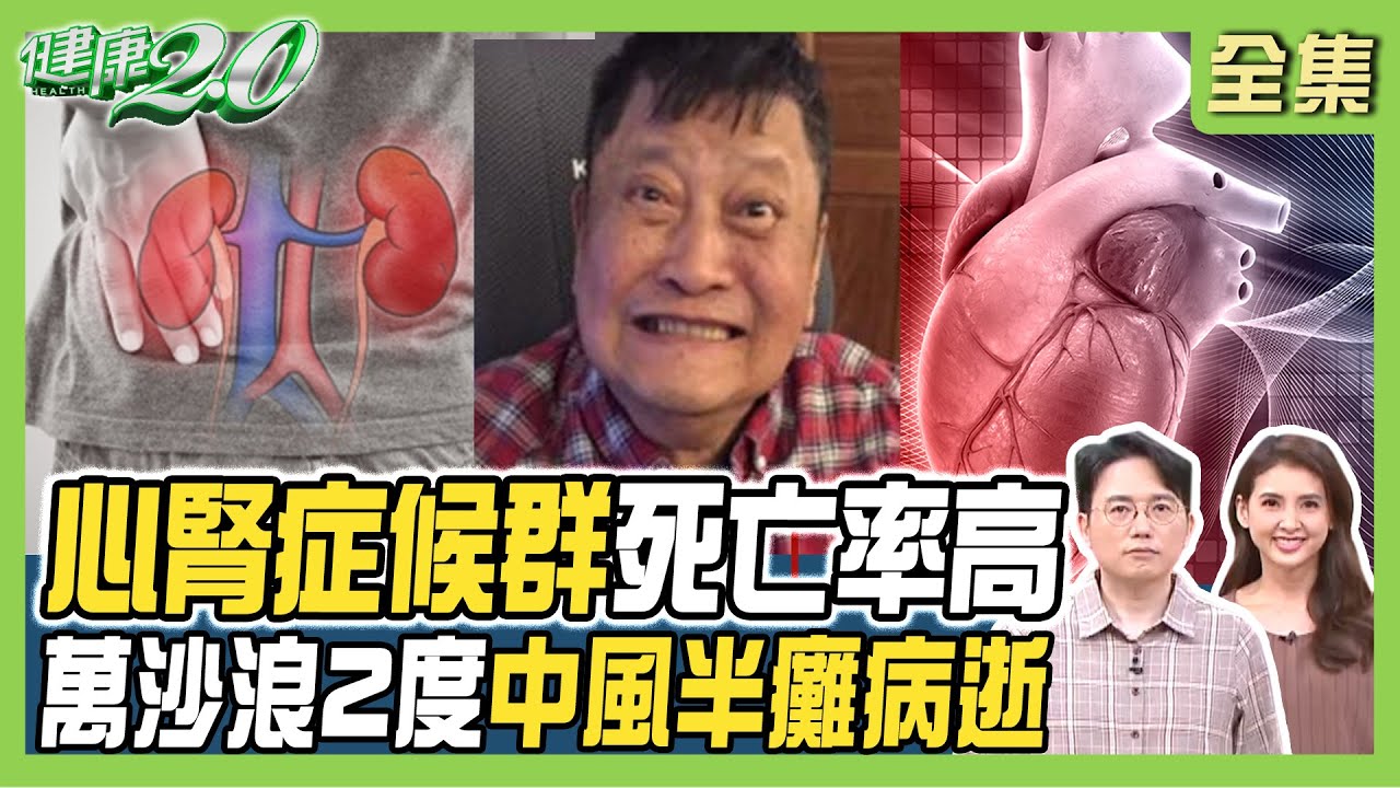 心衰竭5成有腎病 心腎症候群死亡率高！ 心房顫動慎防 腎中風 2招養心補腎！ 健康2.0 20230806【完整版】江坤俊 韋汝 方華章 林謂文 吳明珠 洪素卿 潘瑋翔 @tvbshealth20