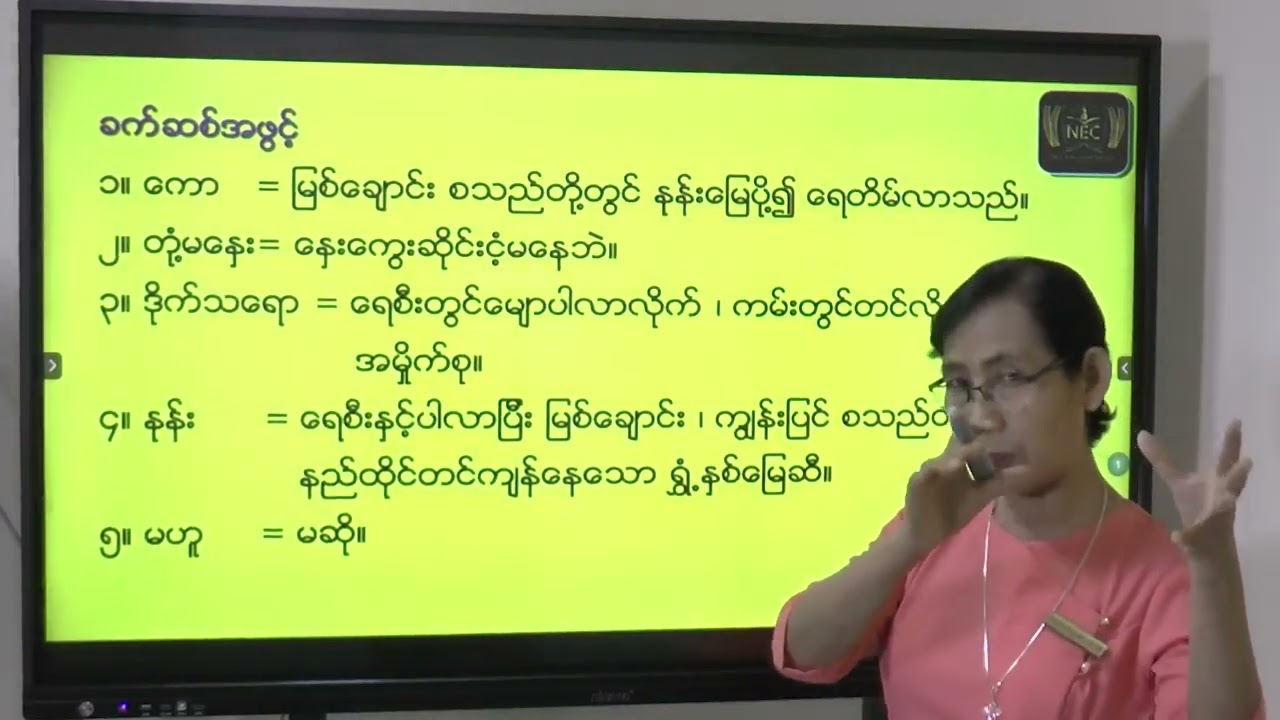 Grade 8 Myanmar သင်ခန်းစာ (၁၂)