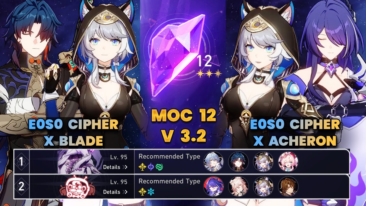 E0S0 Blade x Cipher & E0S0 Acheron x Cipher | MOC12 | 3 Stars | HSR | V3.3 |