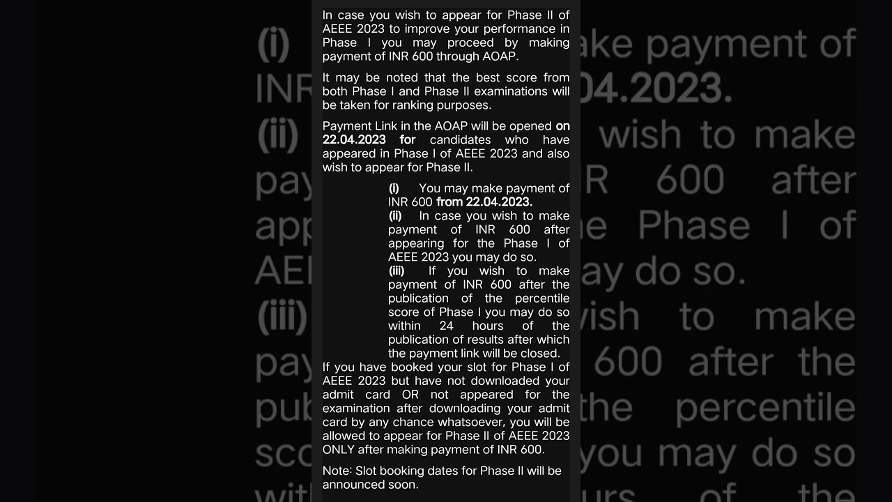 AEEE 23 PHASE 2 UPDATE!!!