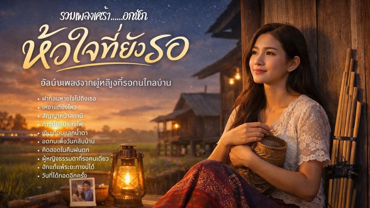รวมเพลง ห้วใจคนทียังรอ #อัลบัมเพลงผู้ญิงรอคนไกล #ฝากลมไปให้ถืงเธอ [SOKEZONE MUSIC]