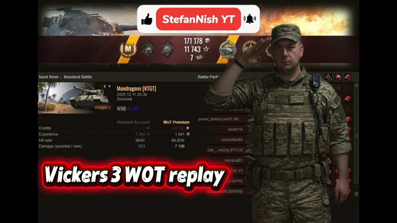 Čikina-reakcija #11 | StefanNish vozi VICKERS 3 sa kojim je odradio odličan posao ! | WOT
