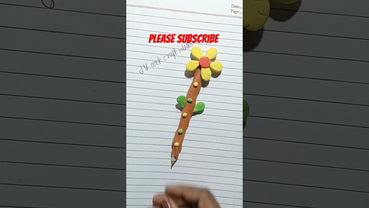 Cute clay pen topper craft ideas for kids/Pen topper clay art Diy #vairalshots #clayart #diy #craft