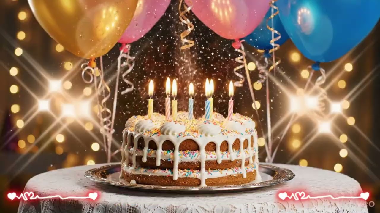 Festive Happy Birthday Background | | 2 Hr Loop | 4K Celebration Wallpaper