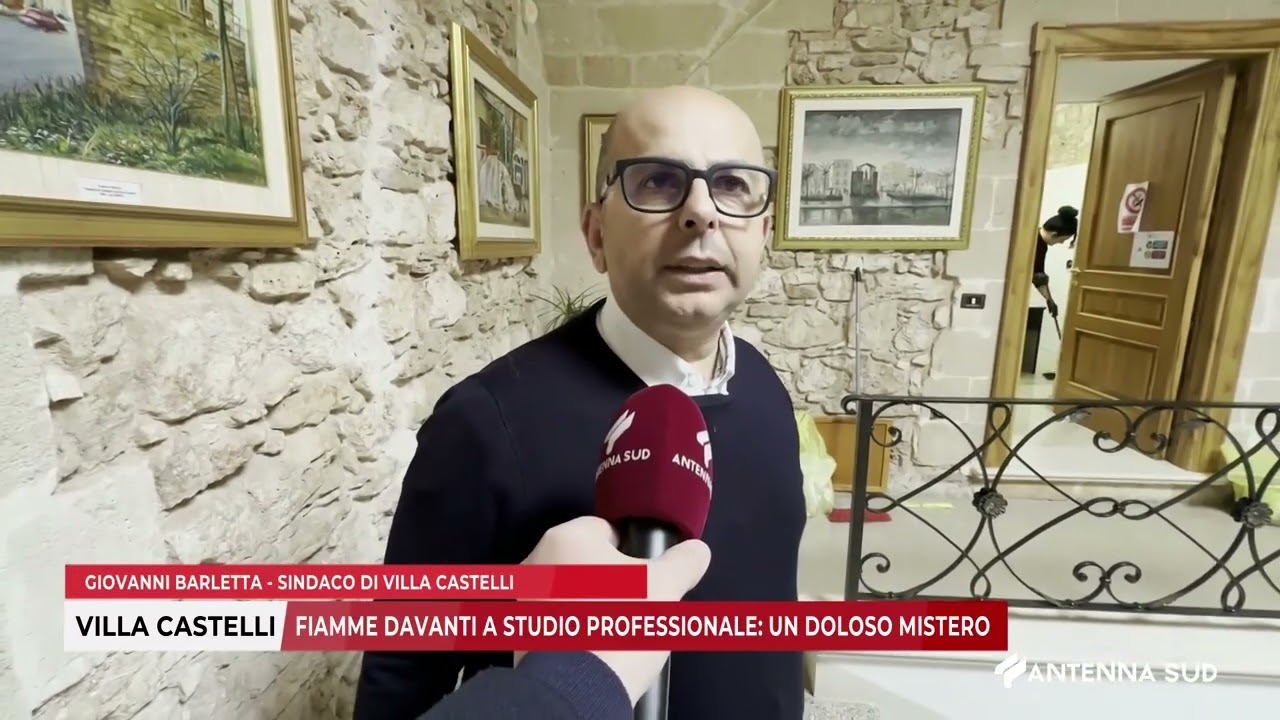 11 MARZO 2025 - VILLA CASTELLI (BR) - FIAMME DAVANTI A STUDIO PROFESSIONALE: UN DOLOSO MISTERO