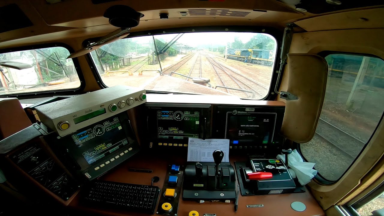 [Driver view] - Manobra e partida do trem de carga geral KCP0138 em Joaquim Murtinho - MRS Logística