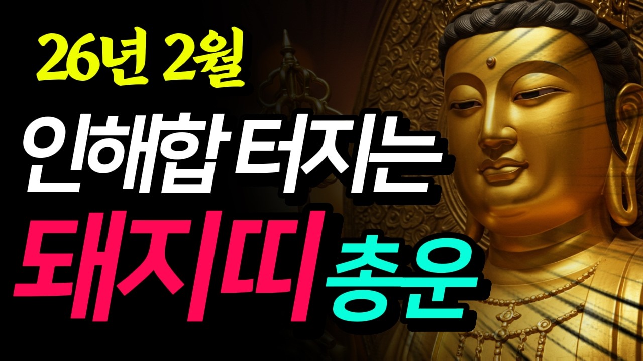 (충격 반전) 26년 2월 돼지띠 총운! 그동안 쌓은 덕 타먹을 때가 됐습니다. 일상속에서 운을 폭발시킬 비법들