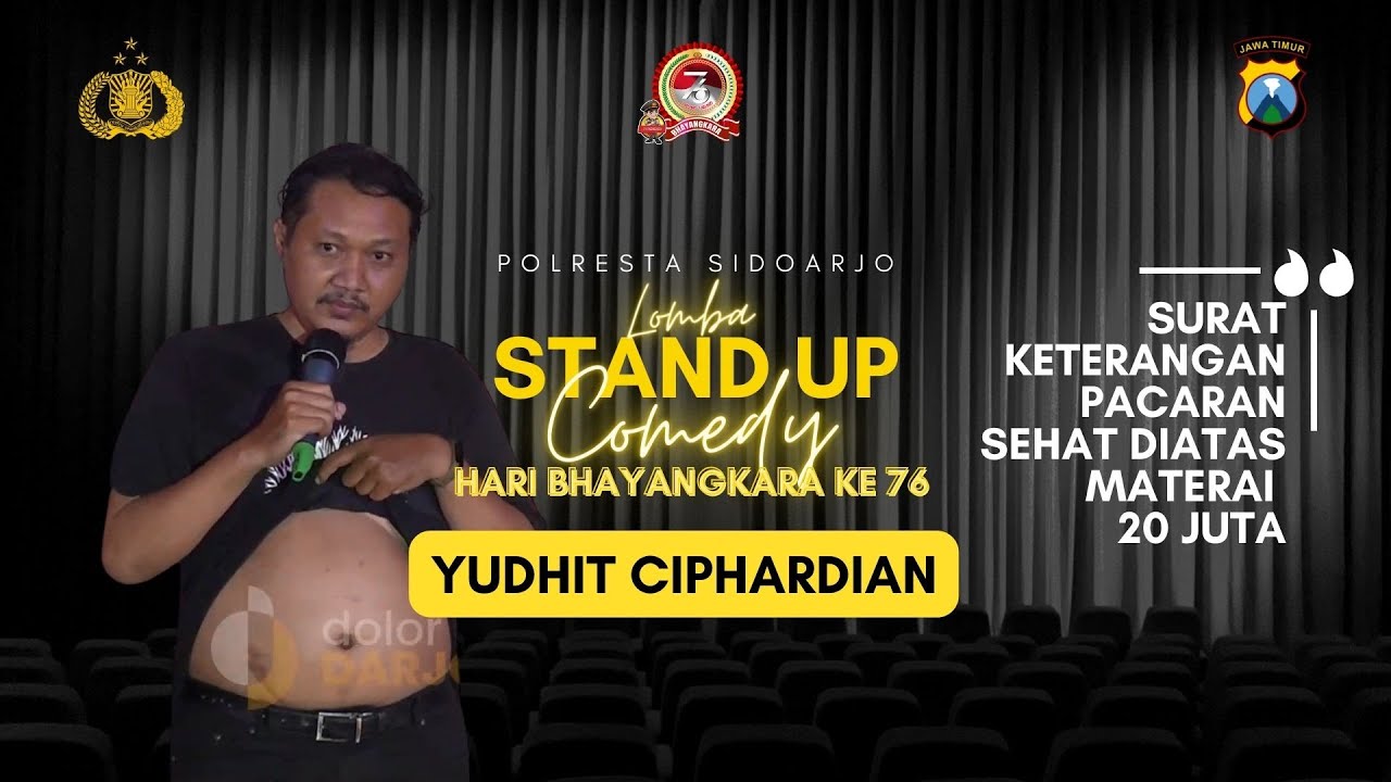STAND UP COMEDY YUDHIT CIPHARDIAN | SURAT KETERANGAN PACARAN SEHAT DIATAS MATERAI 20 JUTA