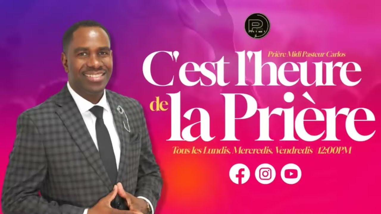 Bondye gen pou leve tèt ou |Prière Midi | 1/08/2025 | LIKe-Subscribe I Pasteur Carlos Pièrre