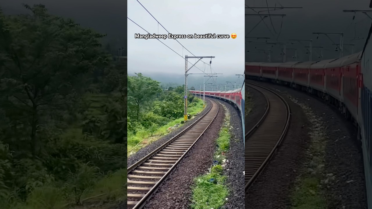 Mangala Lakshadweep Express on beautiful curve 🌧️🏔️😍 | Mangladweep Express