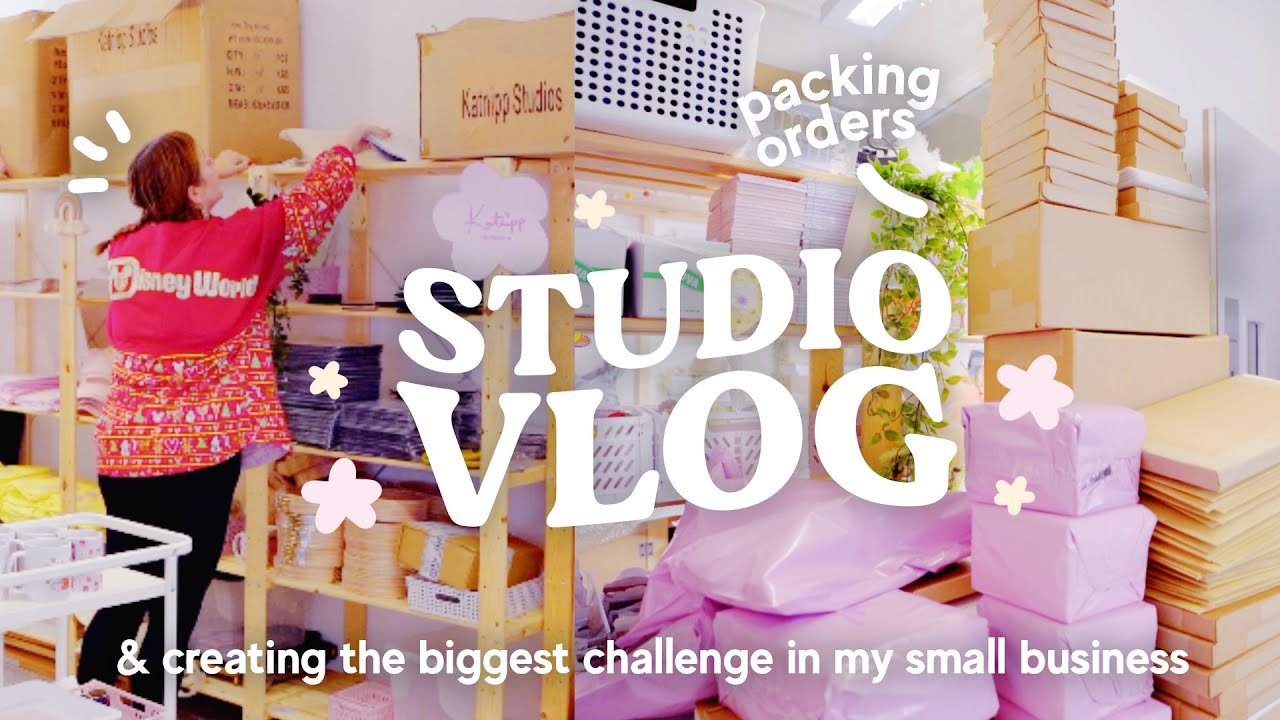 STUDIO VLOG ✸ Packing orders & My biggest challenge in my small business yet