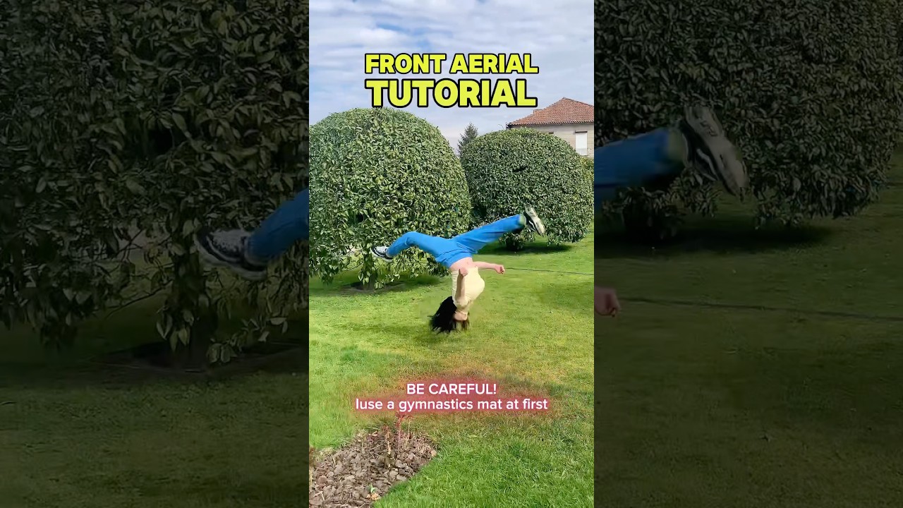 Step-by-Step Front Aerial Tutorial 🤸&zwj;♀️✨ #acrobatics #tutorial